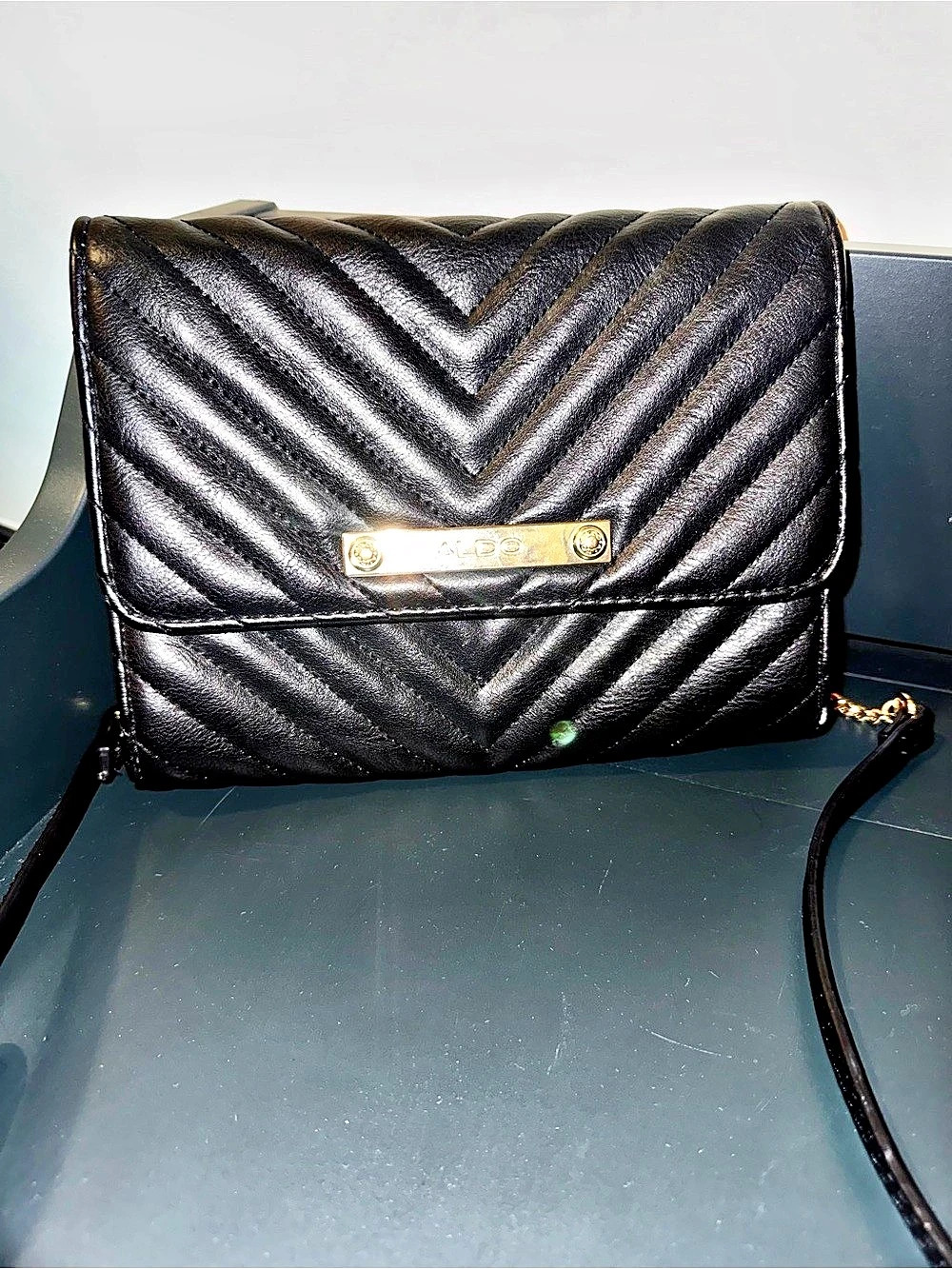 ALDO | Evangelia Crossbody Quilted Black Bag